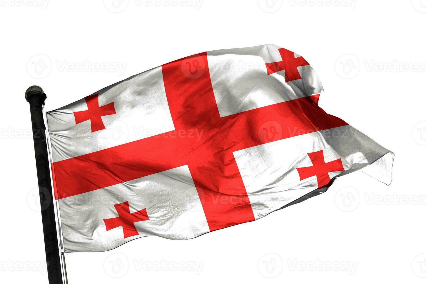 Georgia Flagge auf ein Weiß Hintergrund. - - Bild. foto
