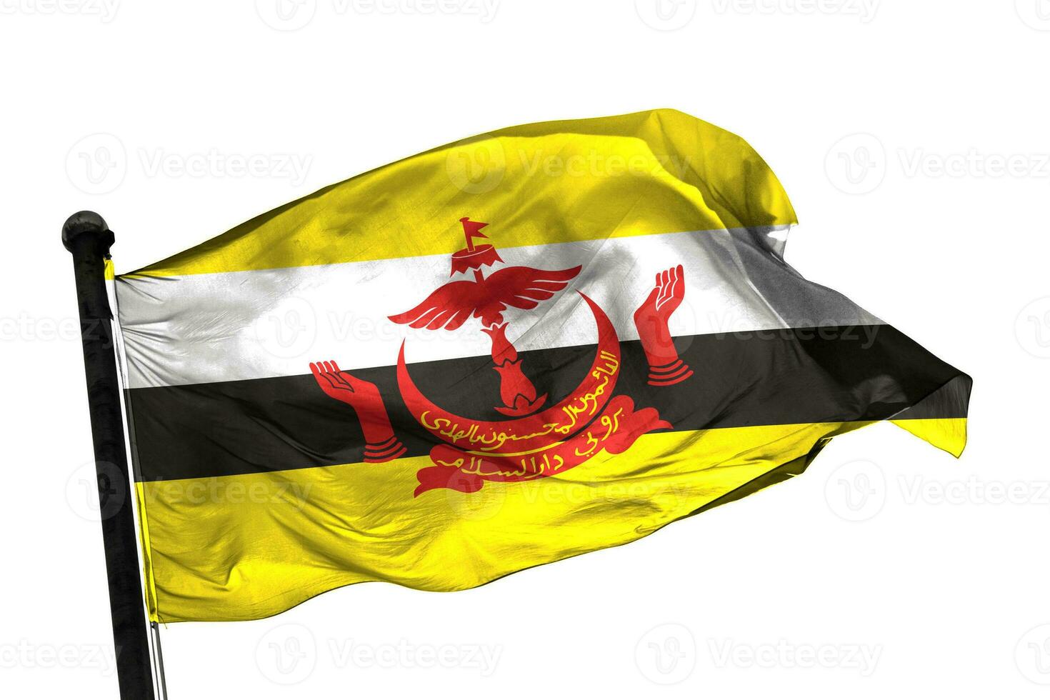 brunei Flagge auf ein Weiß Hintergrund. - - Bild. foto