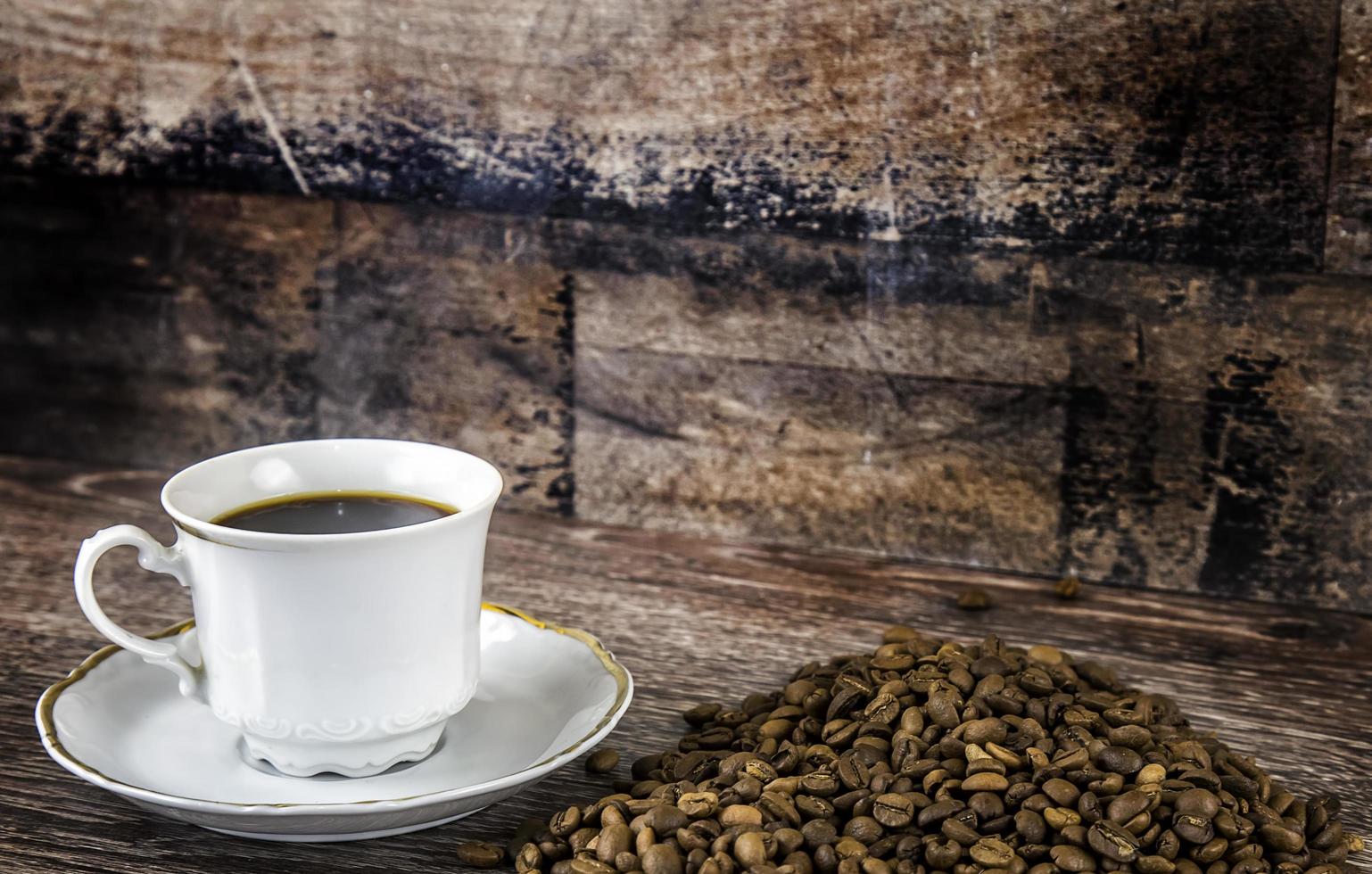 natürlich geröstete Kaffeebohnen foto