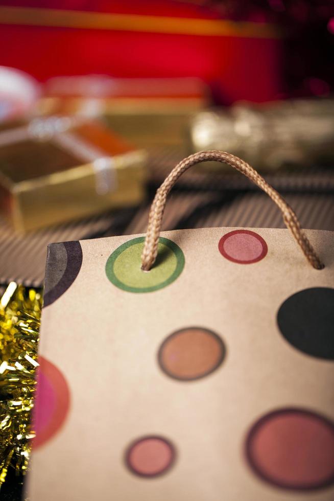 Weihnachten Geburtstag Valentinstag Champagner Geschenkbox Konzept foto