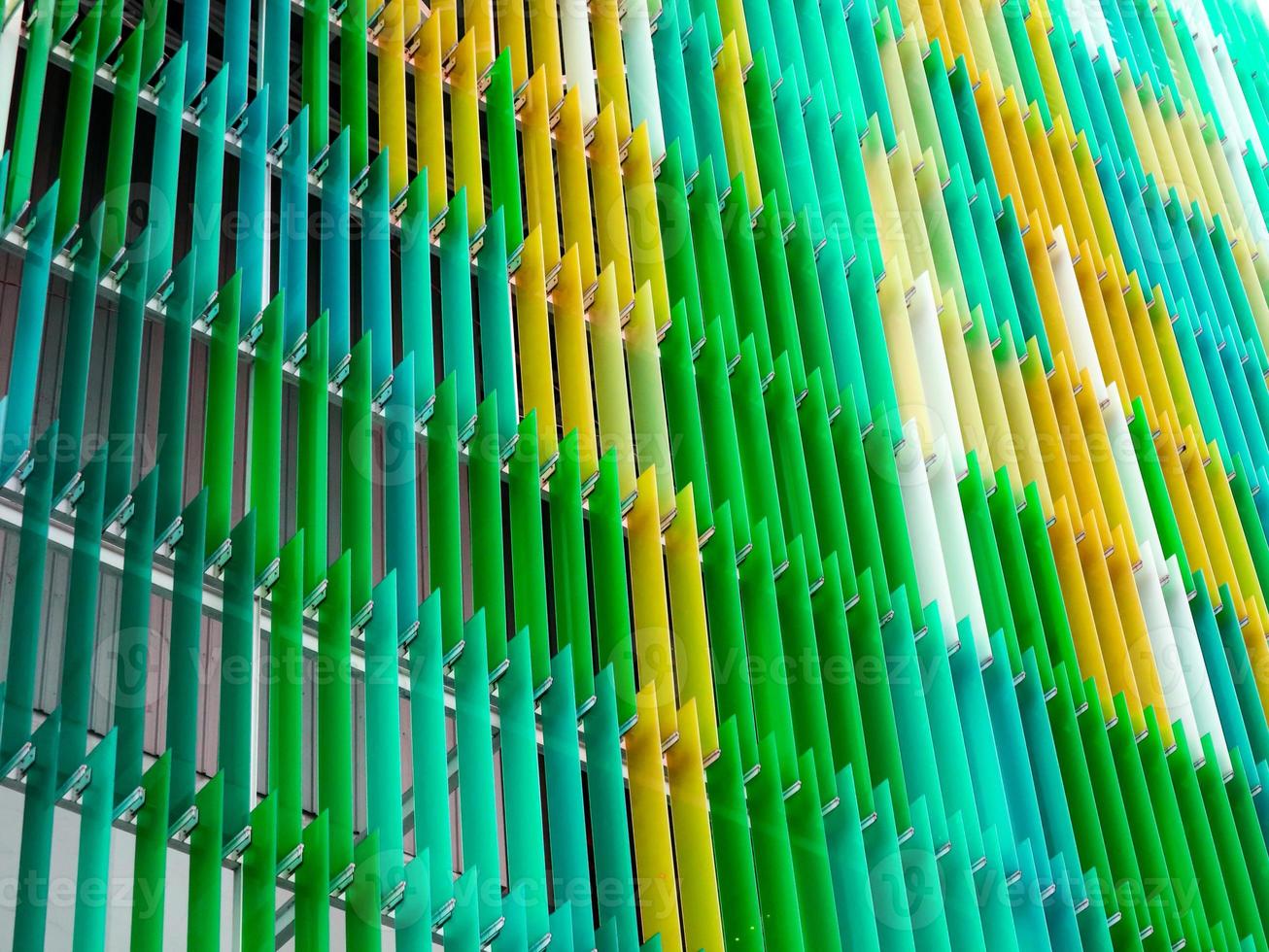 Acryl-Kunststoffplatten-Innenausstattung in den Farben Weiß, Gelb, Blau und Aquagrün foto