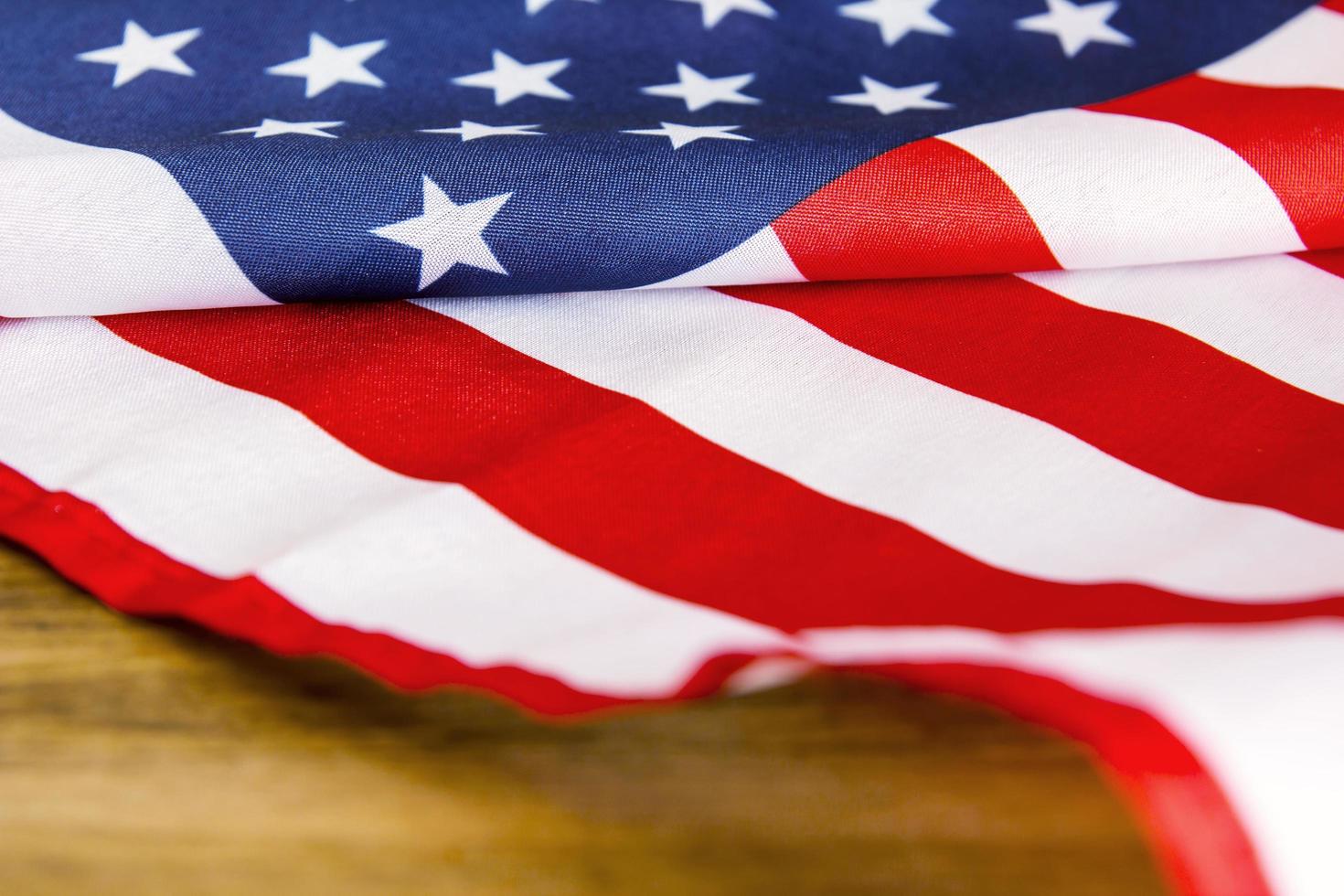 USA-Flagge auf Holzuntergrund foto