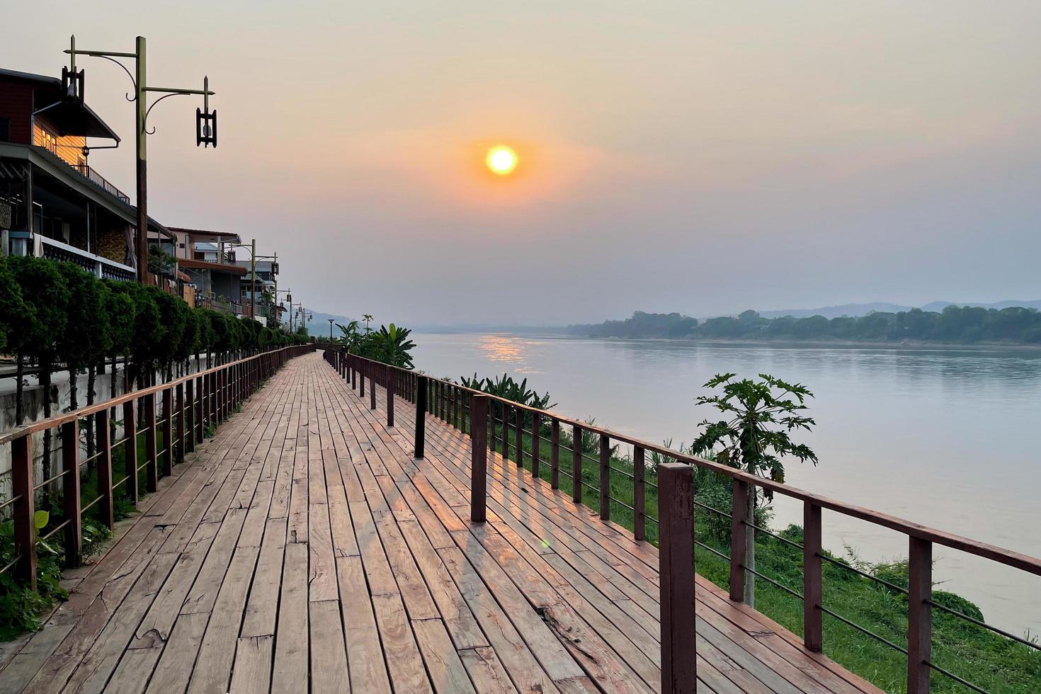 Chiang Khan, Thailand-Chiang Khan ein beliebter Tourist foto