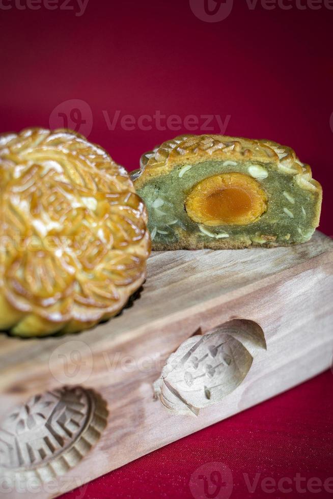 traditionelle chinesische Gourmet-Mooncakes festliche süße Speisen closeup foto