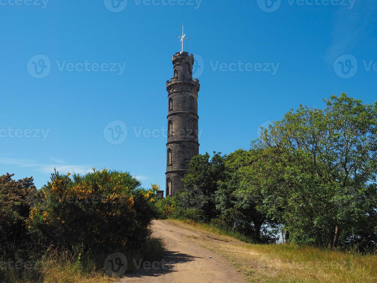 Nelson-Denkmal auf dem Calton Hill in edinburgh foto