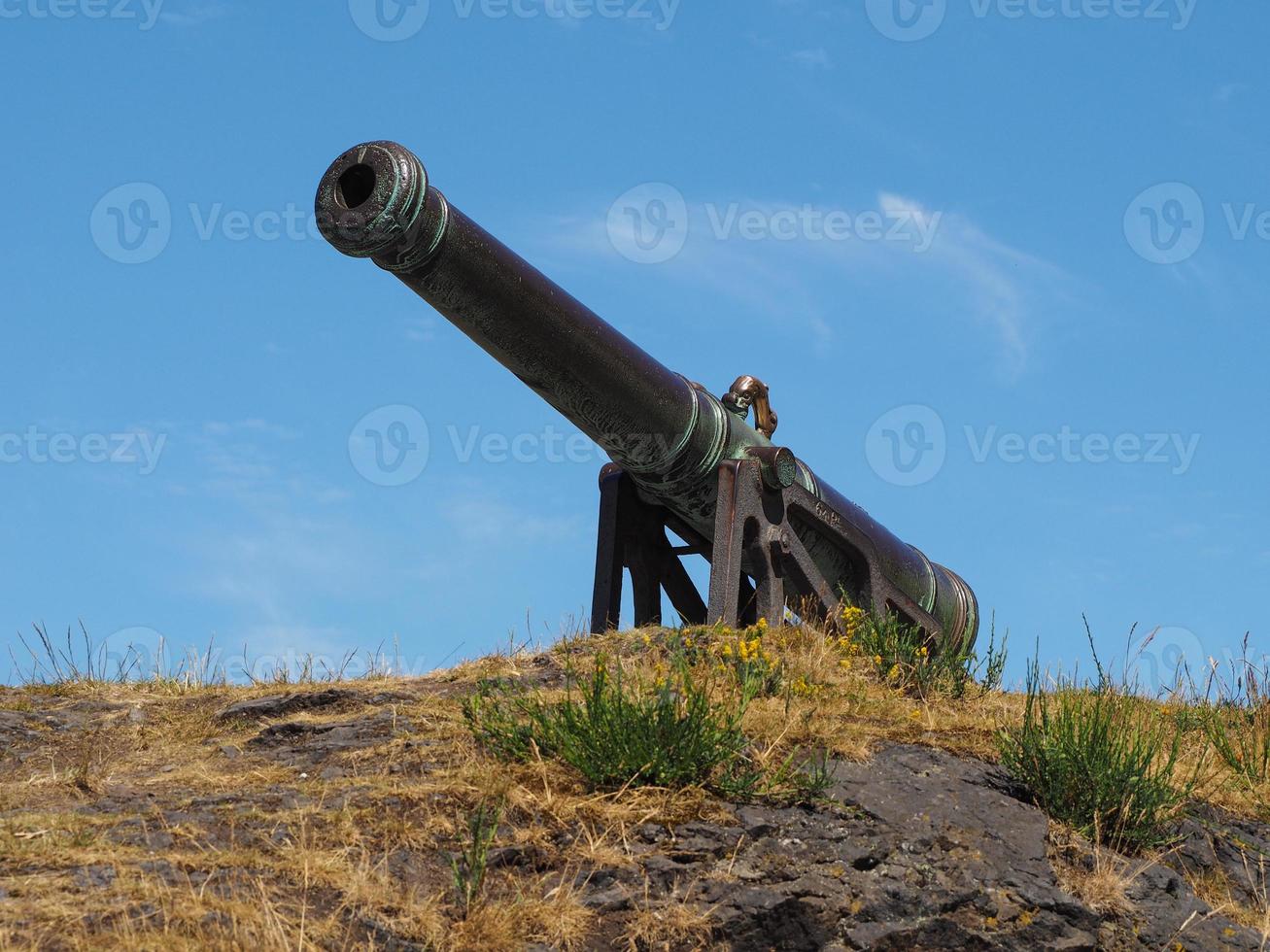 portugiesische Kanone auf dem Calton Hill in edinburgh foto