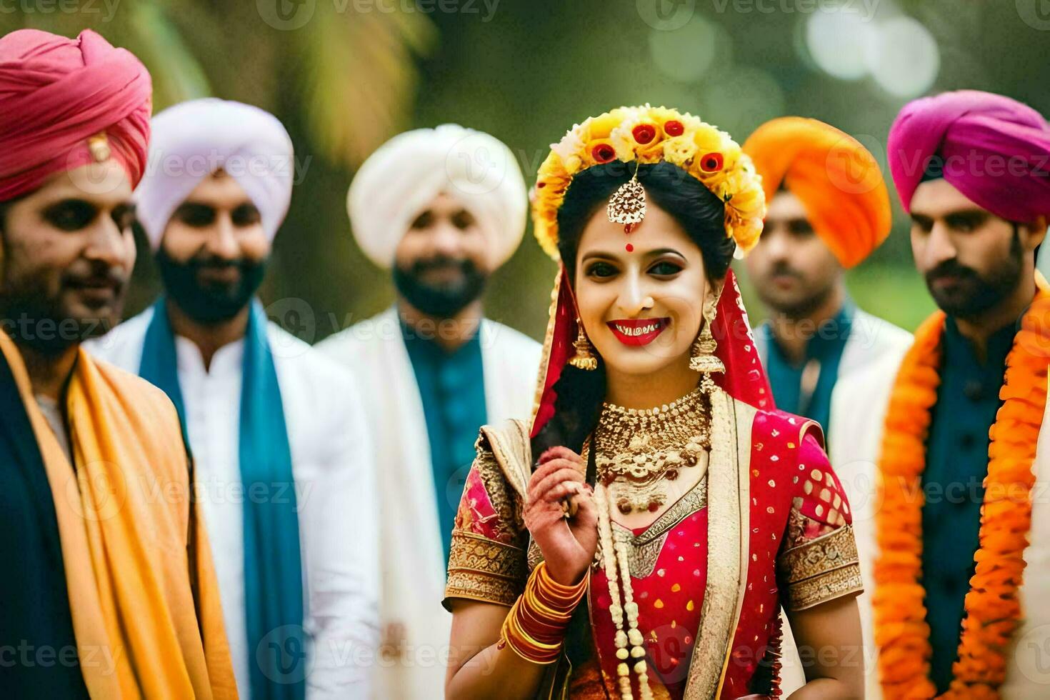 indisch Hochzeit im Delhi. KI-generiert foto