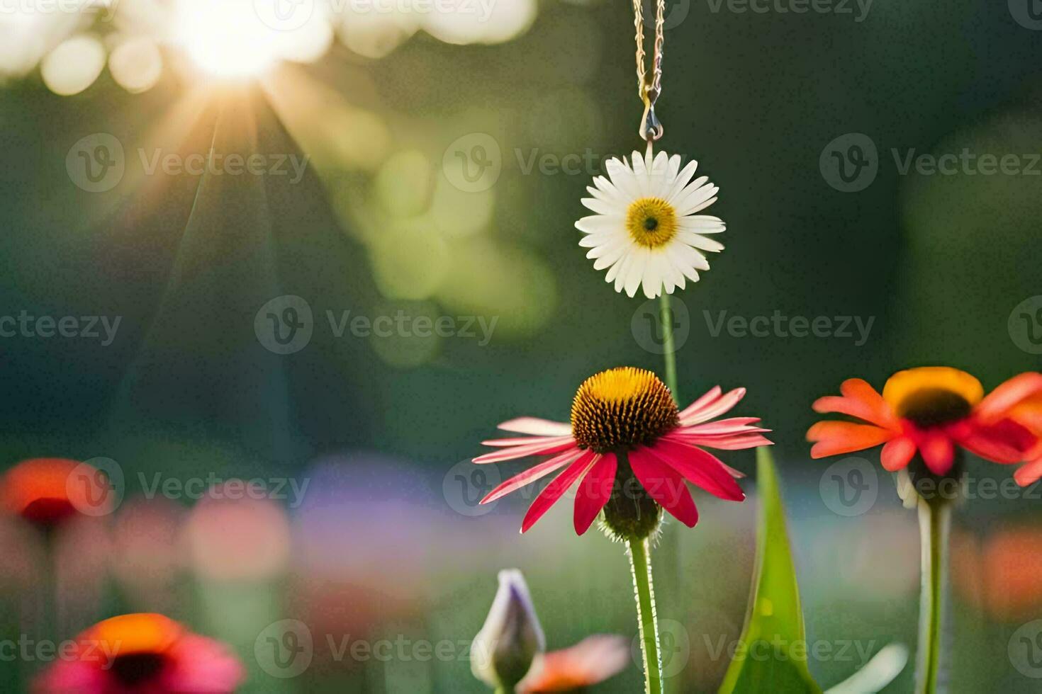 Foto Hintergrund das Sonne, Blumen, das Sonne, Blumen, das Sonne, Blumen, das Sonne. KI-generiert