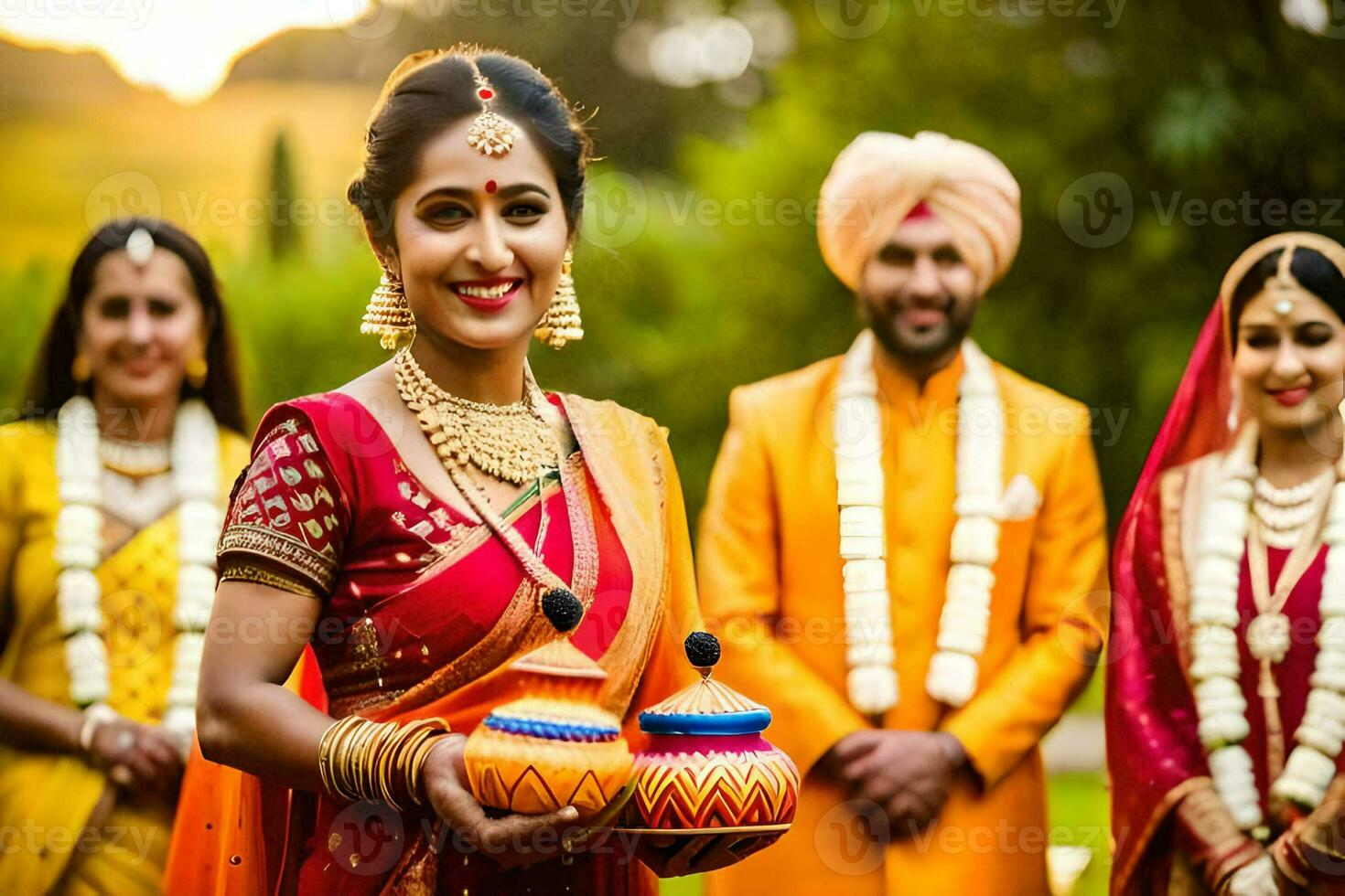 indisch Hochzeit im das Vereinigtes Königreich. KI-generiert foto