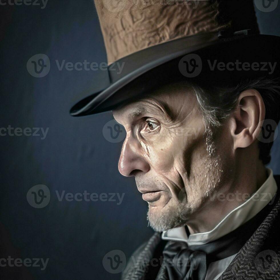 ein Porträt von Abraham Lincoln generativ ai foto