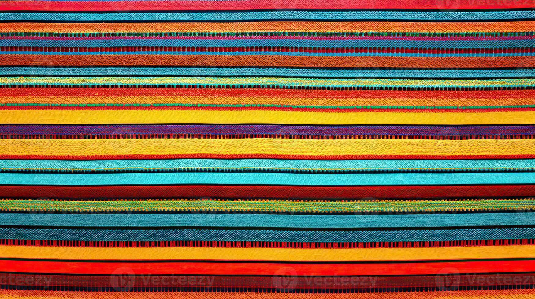 bunt Mexikaner Sombrero Hintergrund. Nahansicht von bunt gestrickt Textur. ai generiert foto