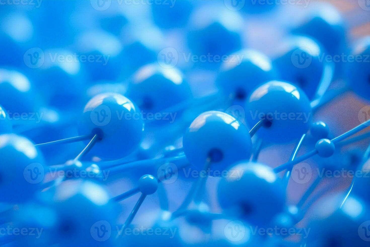 medizinisch verbinden Vernetzung Blau Struktur molekular abstrakt Linie Wissenschaft Hintergrund Design Technologie foto