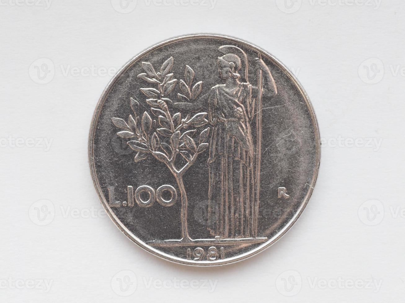 italienische Lira-Münze foto