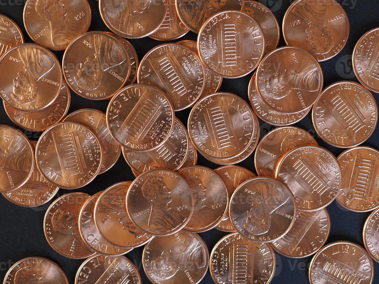 Ein-Cent-Dollar-Münzen, Vereinigte Staaten foto