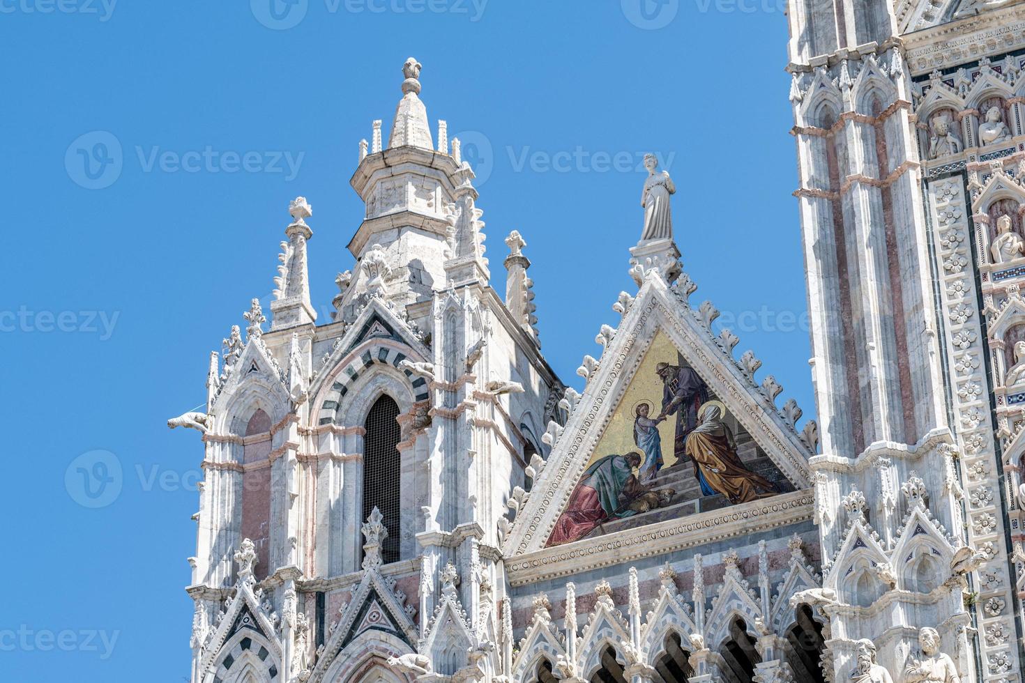 Detail der Kathedrale von Siena foto