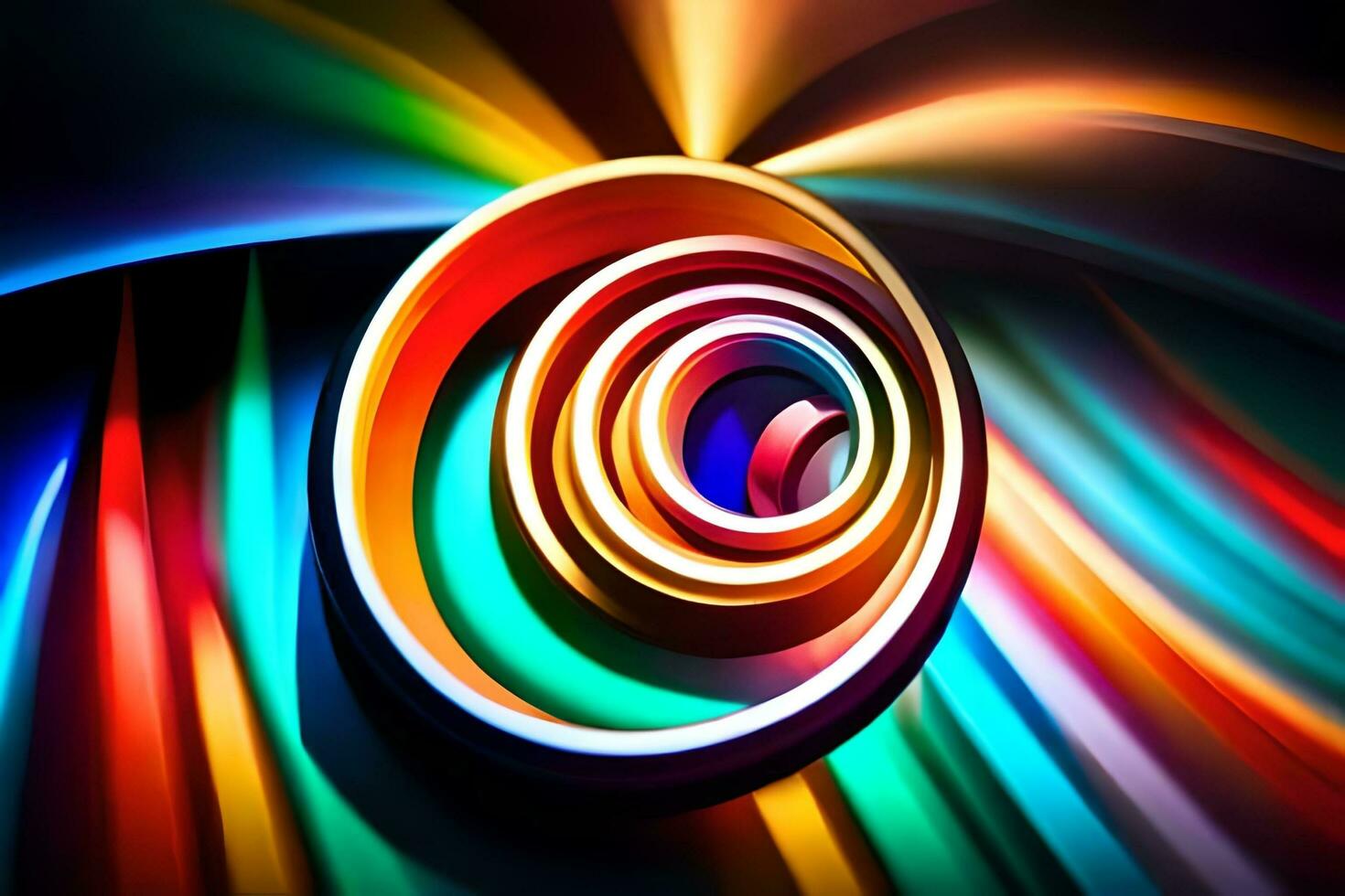 bunt abstrakt Hintergrund mit ein Spiral- Form. KI-generiert foto