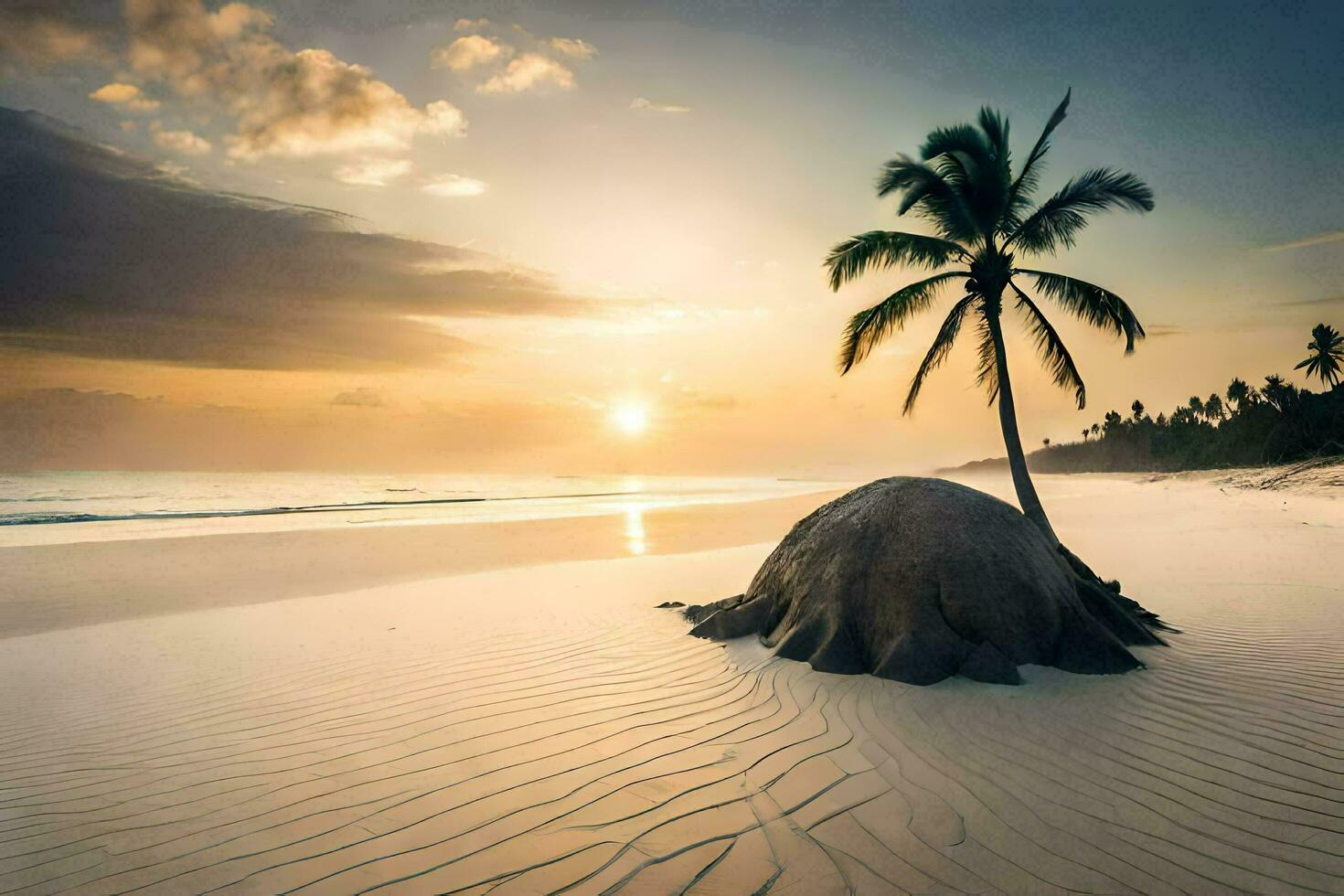 das Strand Hintergrund. KI-generiert foto