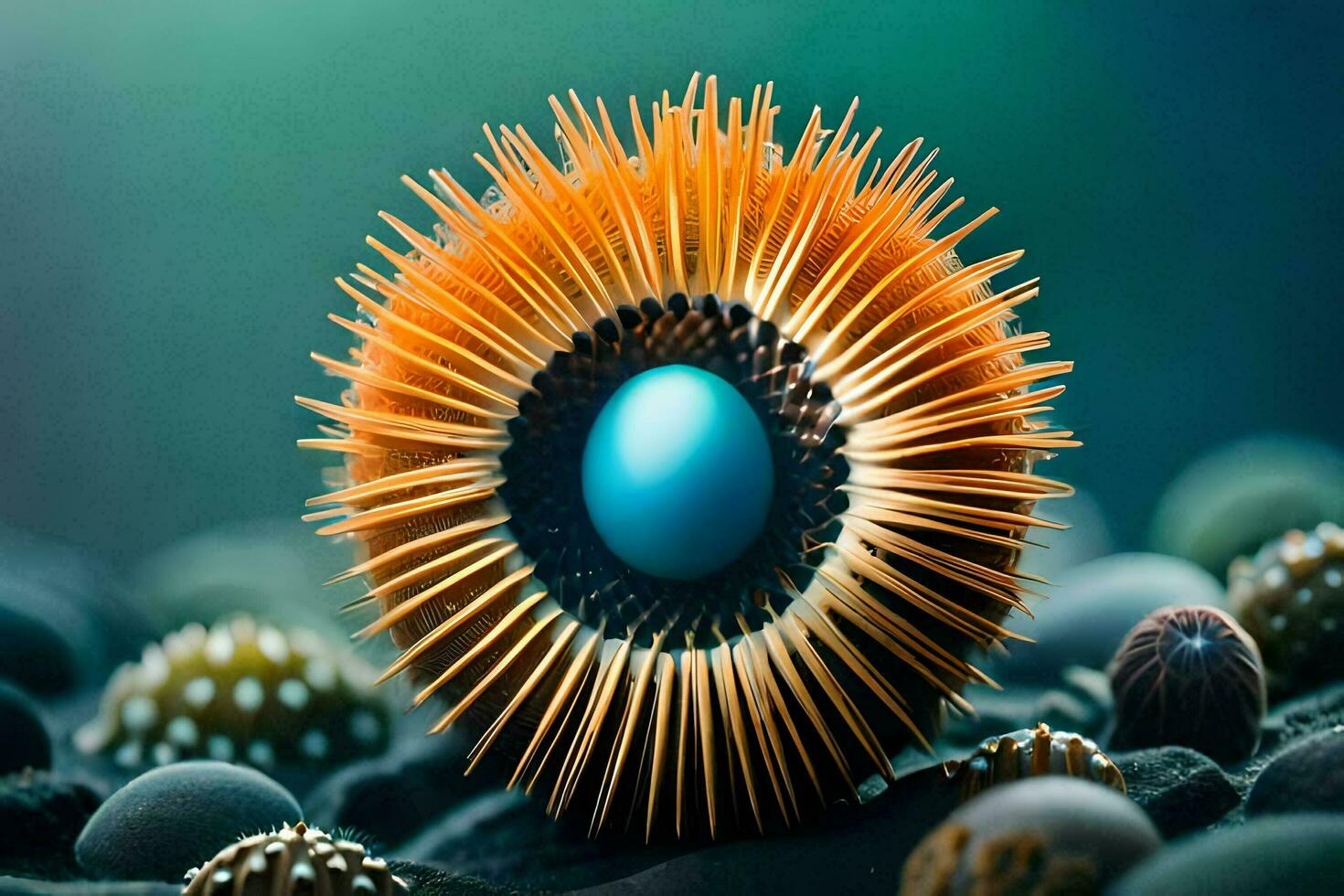 ein Bild von ein Meer Bengel mit ein Blau Auge. KI-generiert foto