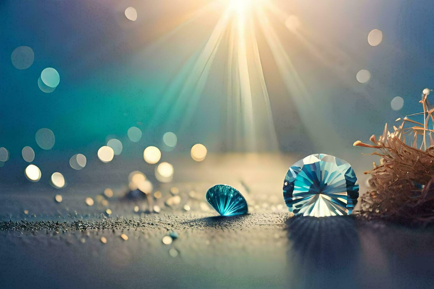 Blau Diamant, Blau, Diamant, Diamant hd Hintergrund. KI-generiert foto