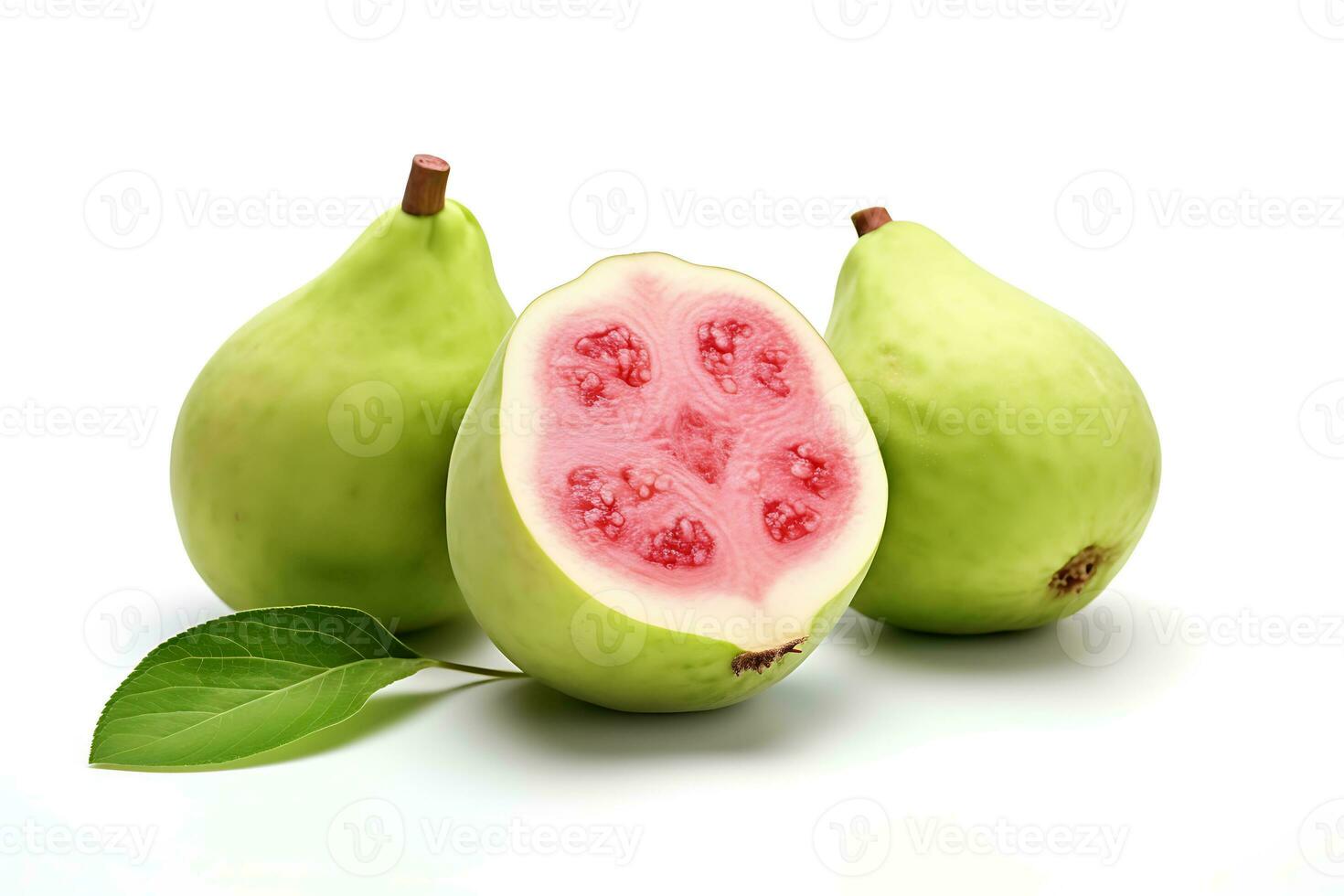 Guave isoliert auf Weiß Hintergrund ai generiert foto