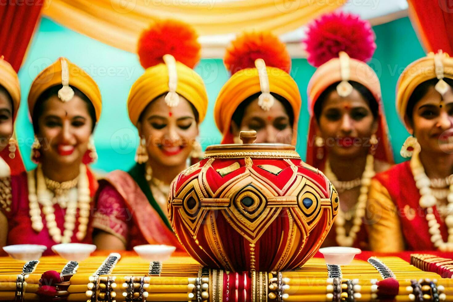 indisch Hochzeit Fotografie im Bangalore. KI-generiert foto