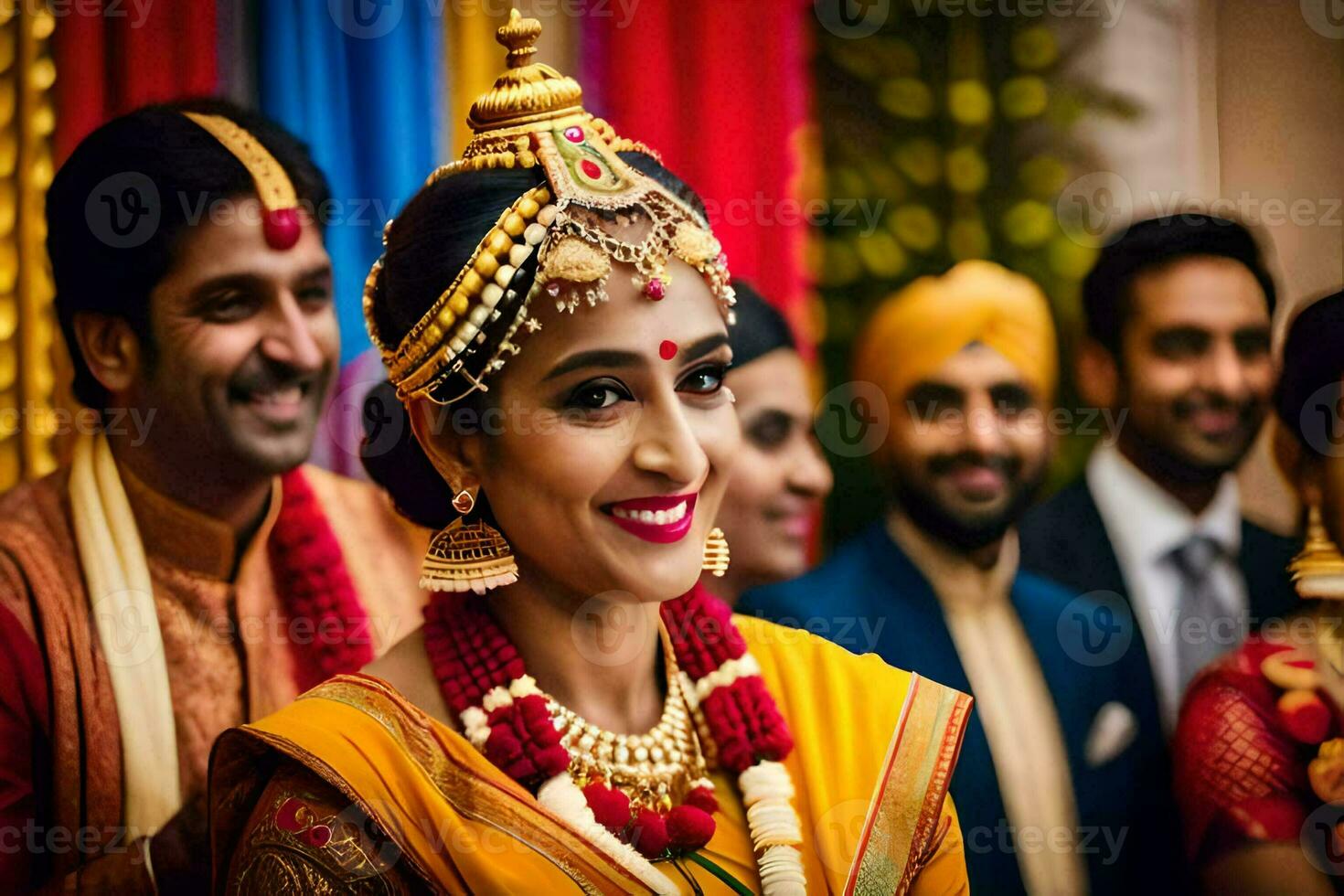 indisch Hochzeit im Bangalore. KI-generiert foto