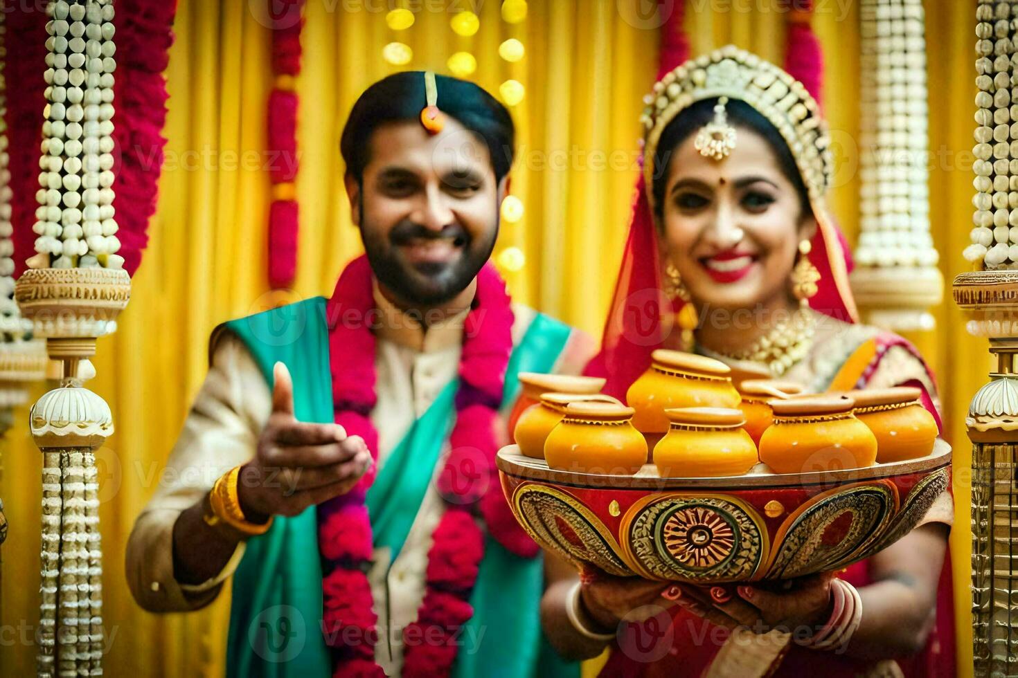 das Hochzeit, Mumbai, Fotografie, das Hochzeit Brigade. KI-generiert foto