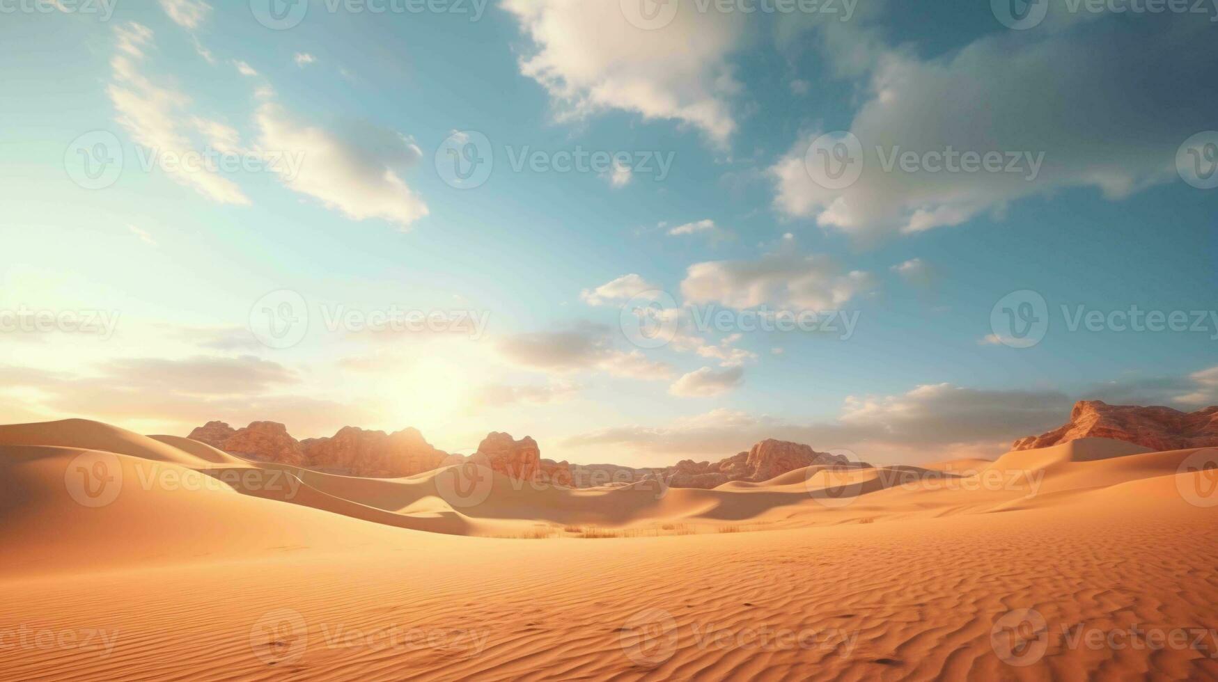 das riesig locken von ein breit Winkel Wüste Landschaft, wirklich magisch und fesselnd foto