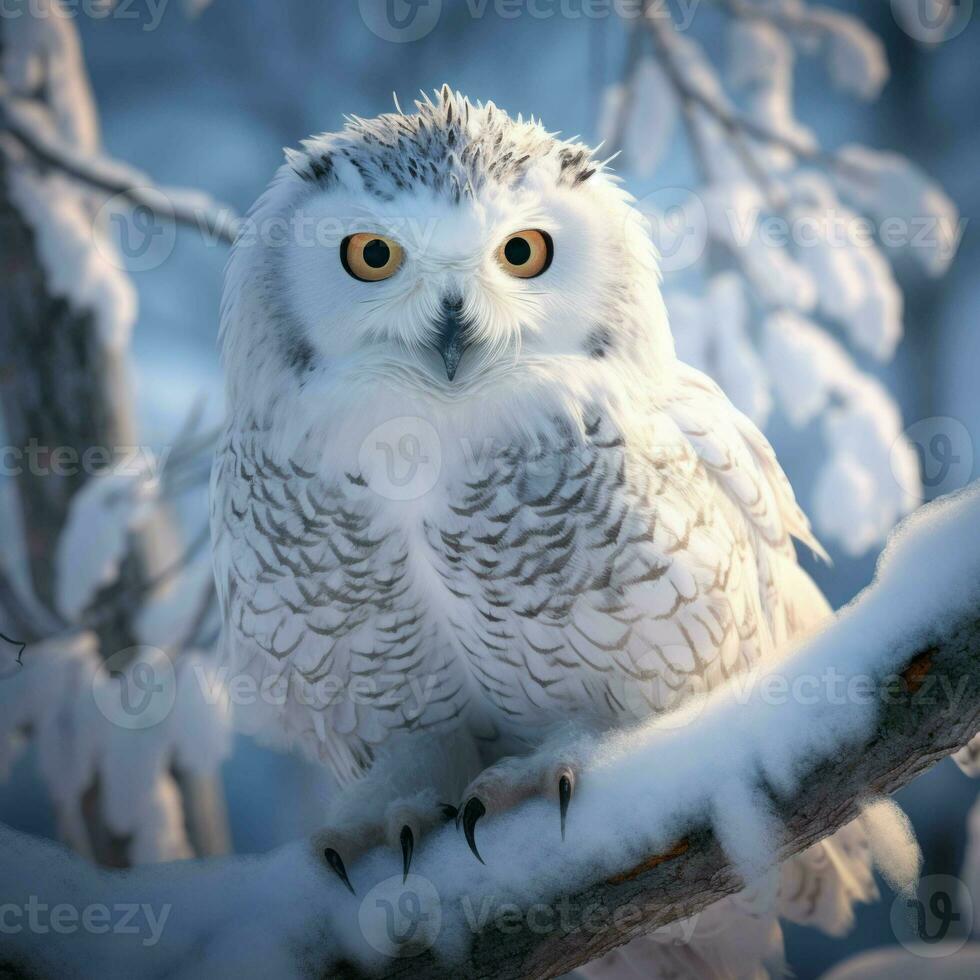 Bild von ein Schnee Eule realistisch, ai generativ foto