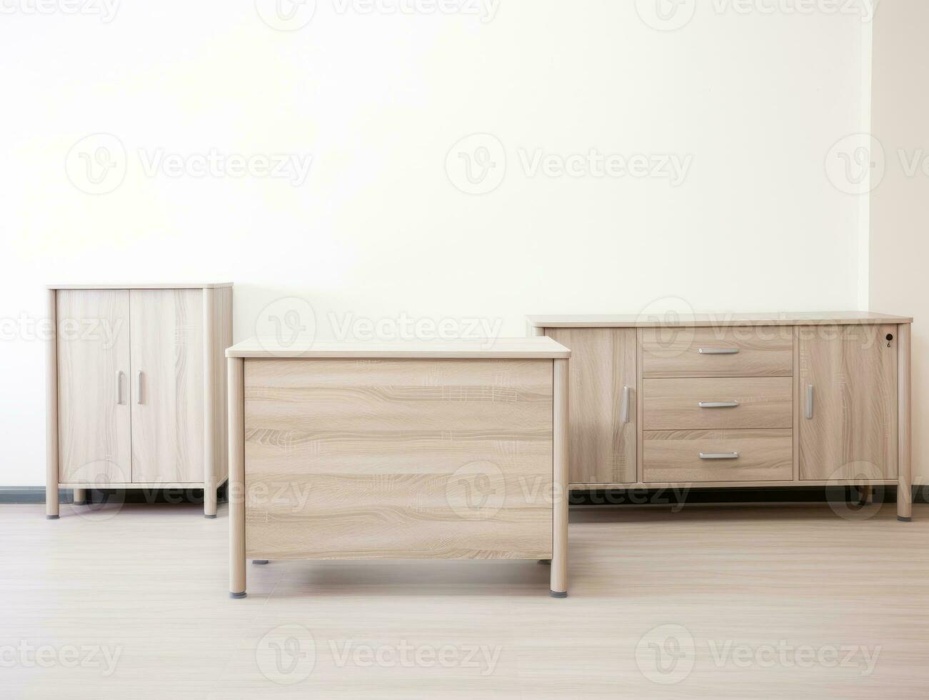 Möbel auf Weiß Hintergrund ai generativ foto