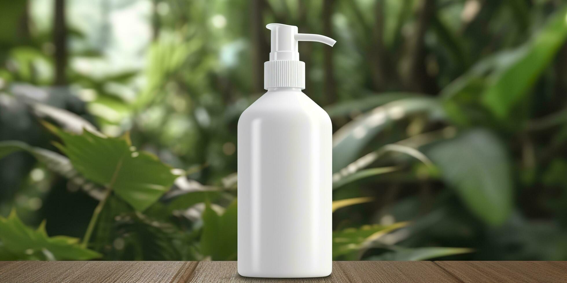 Shampoo Flasche Attrappe, Lehrmodell, Simulation. generativ ai foto