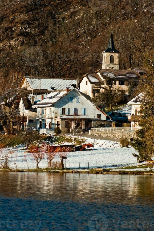 Winter Majestät beim See de la Thuile, Savoie foto