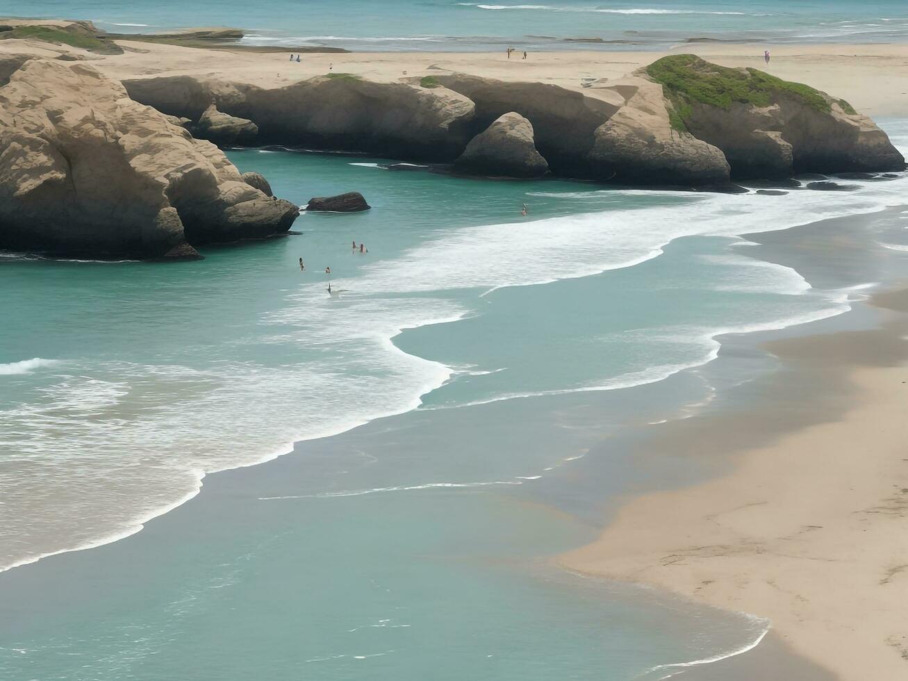 Strand schön schließen oben Bild ai generiert foto