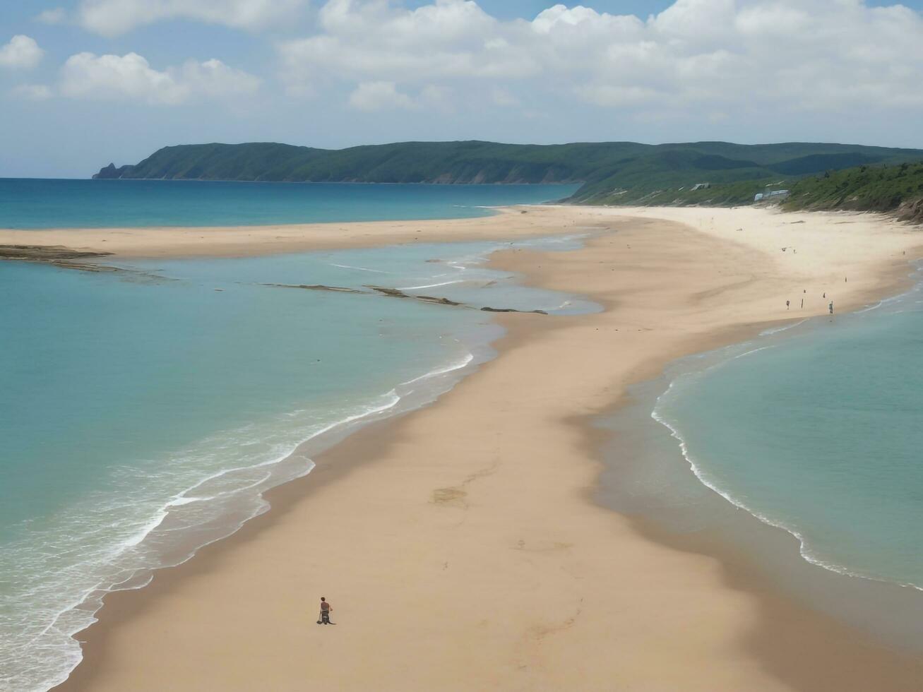 Strand schön schließen oben Bild ai generiert foto