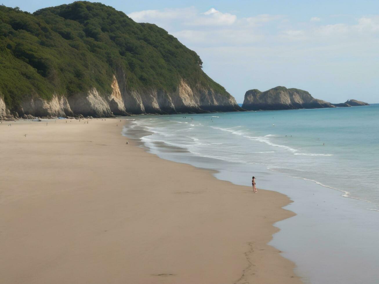 Strand schön schließen oben Bild ai generiert foto