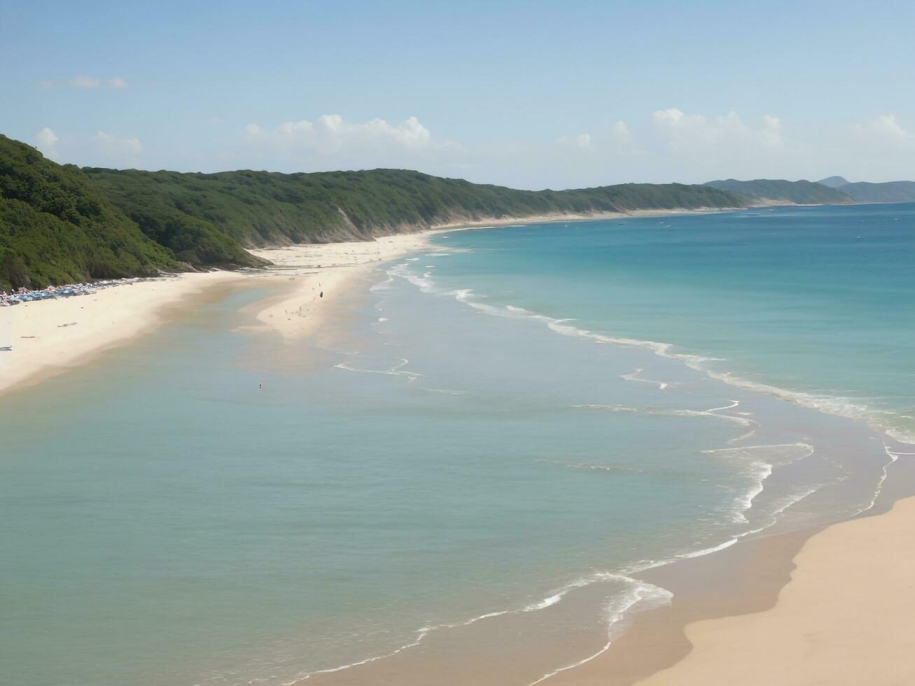 Strand schön schließen oben Bild ai generiert foto