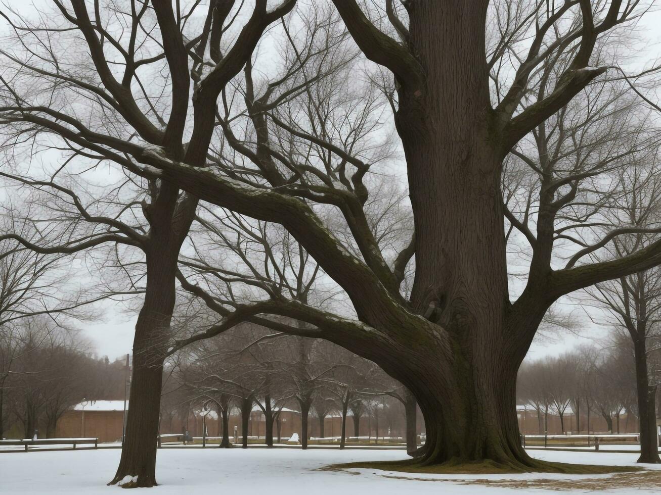 Baum schön schließen oben Bild ai generiert foto