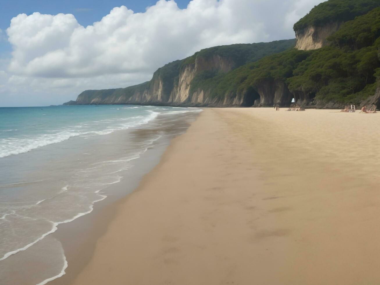 Strand schön schließen oben Bild ai generiert foto