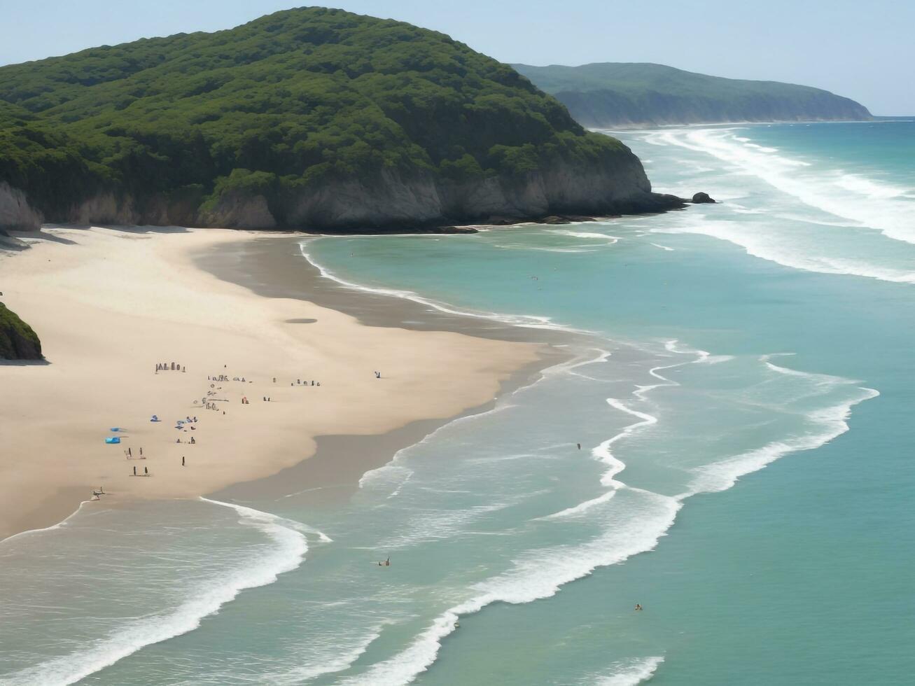 Strand schön schließen oben Bild ai generiert foto