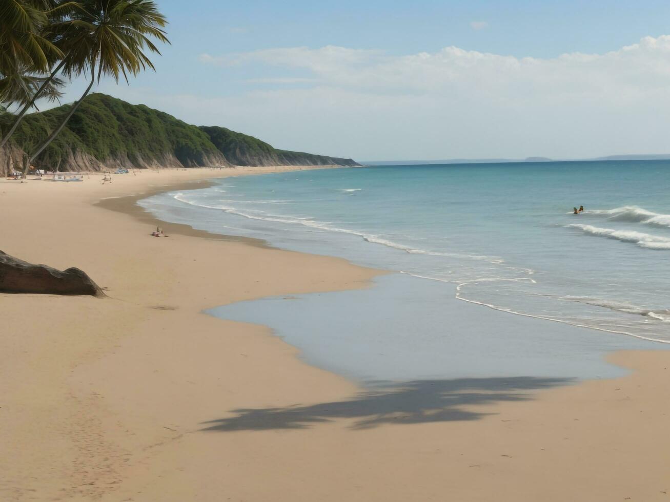 Strand schön schließen oben Bild ai generiert foto