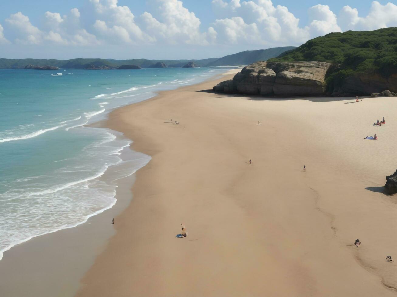 Strand schön schließen oben Bild ai generiert foto