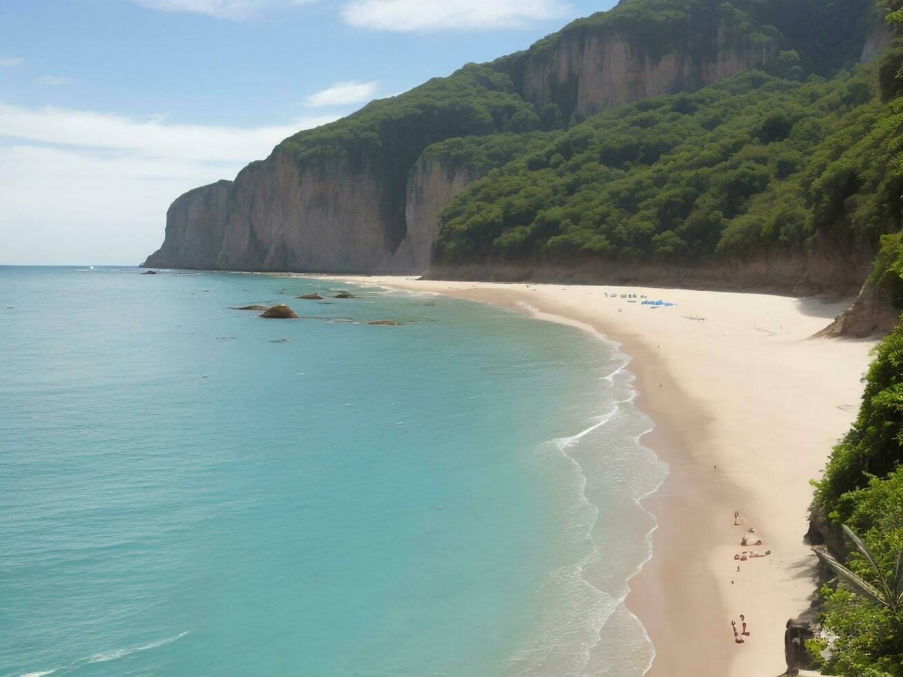 Strand schön schließen oben Bild ai generiert foto