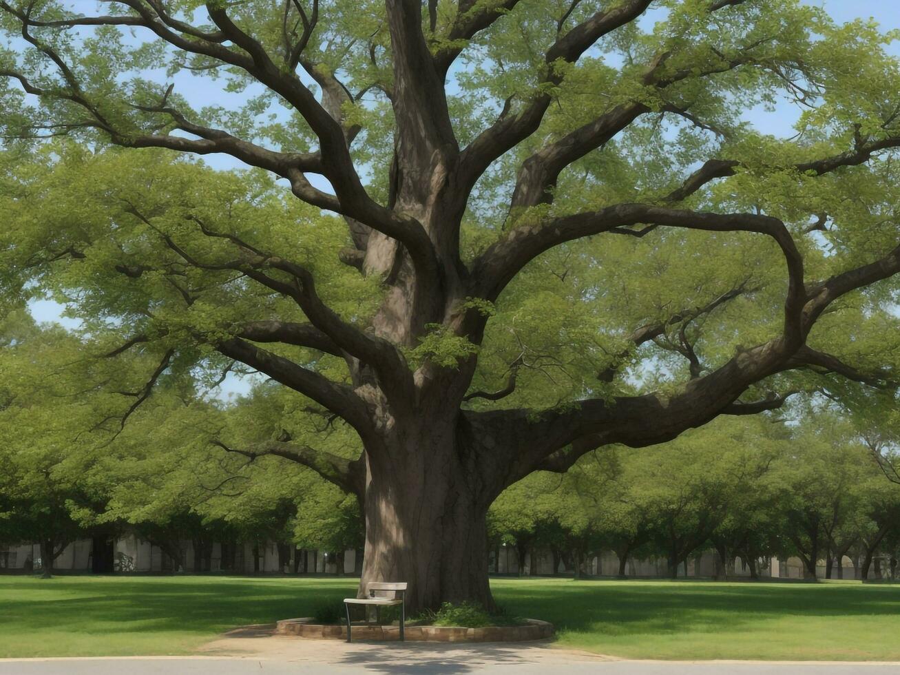 Baum schön schließen oben Bild ai generiert foto