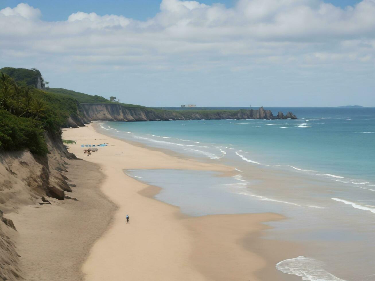 Strand schön schließen oben Bild ai generiert foto