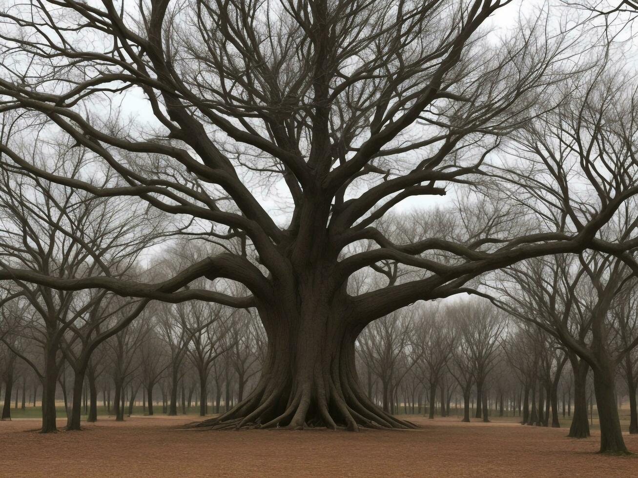 Baum schön schließen oben Bild ai generiert foto