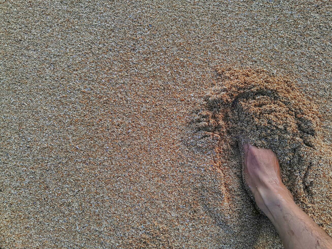 Fußabdrücke im Sand foto