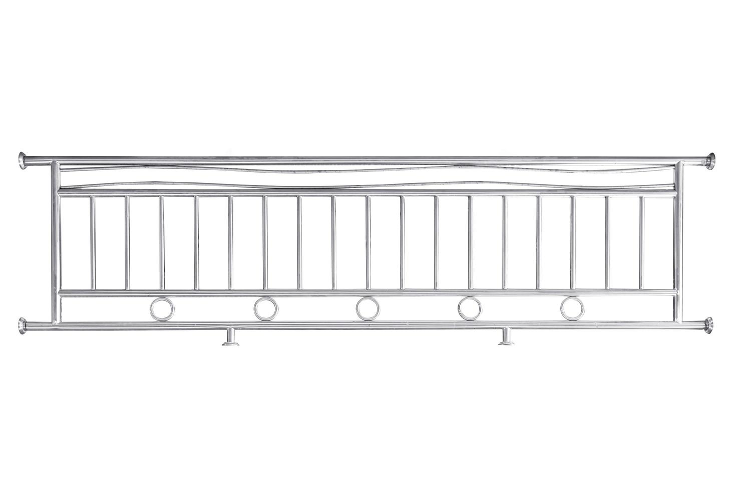 Edelstahlgeländer isoliert foto