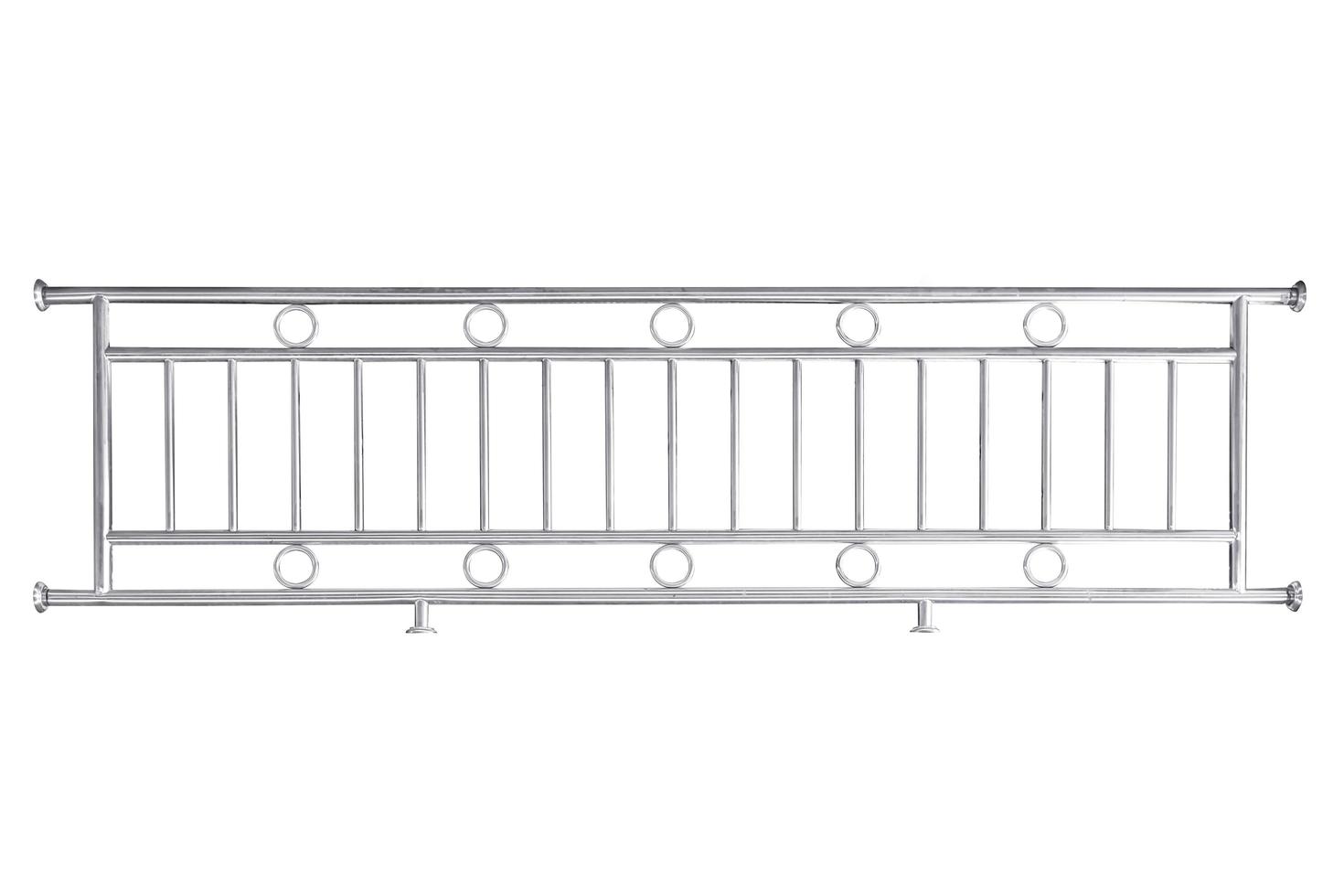 Edelstahlgeländer isoliert foto