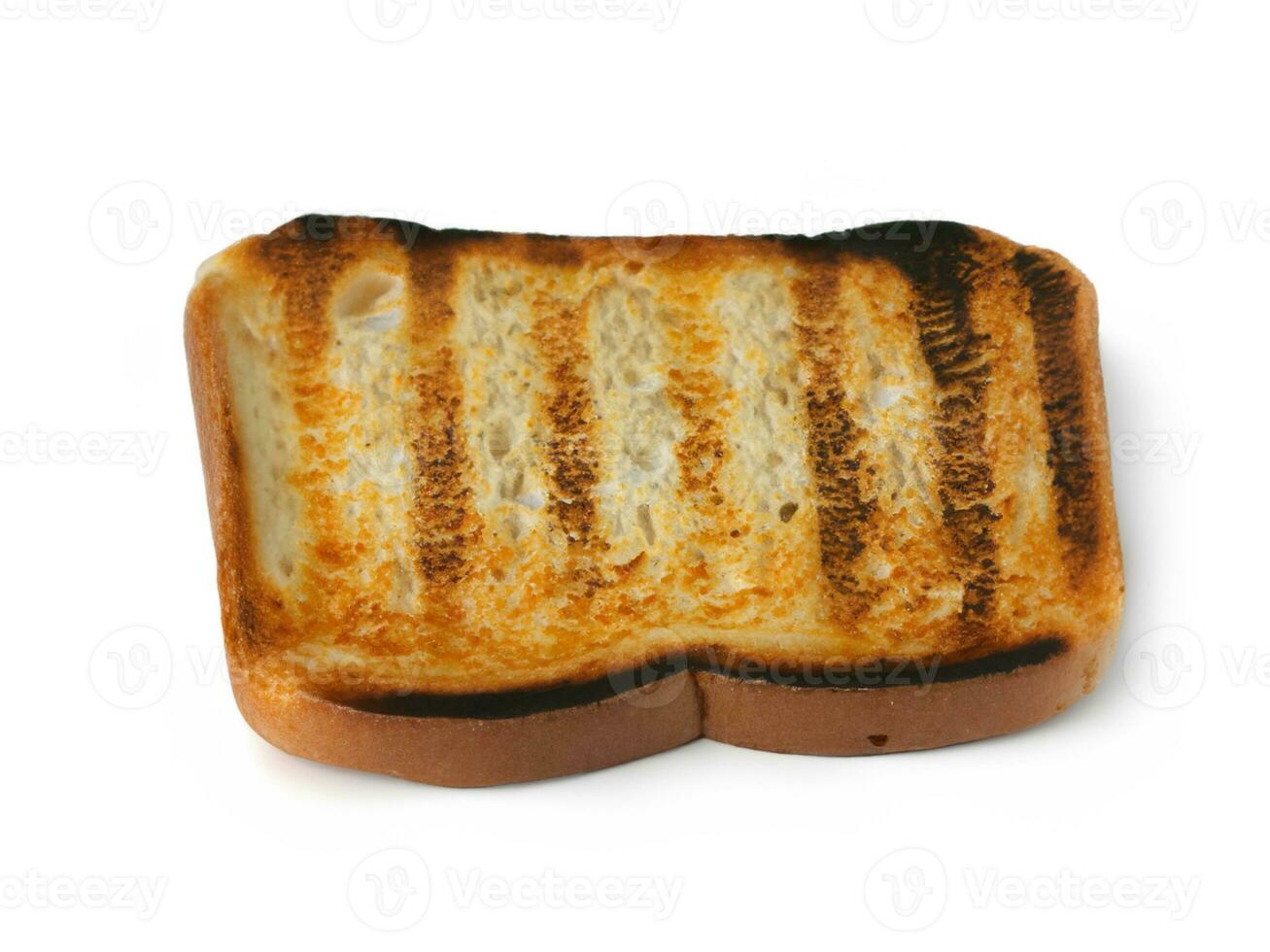 Toast mit Butter auf Weiß Hintergrund. foto