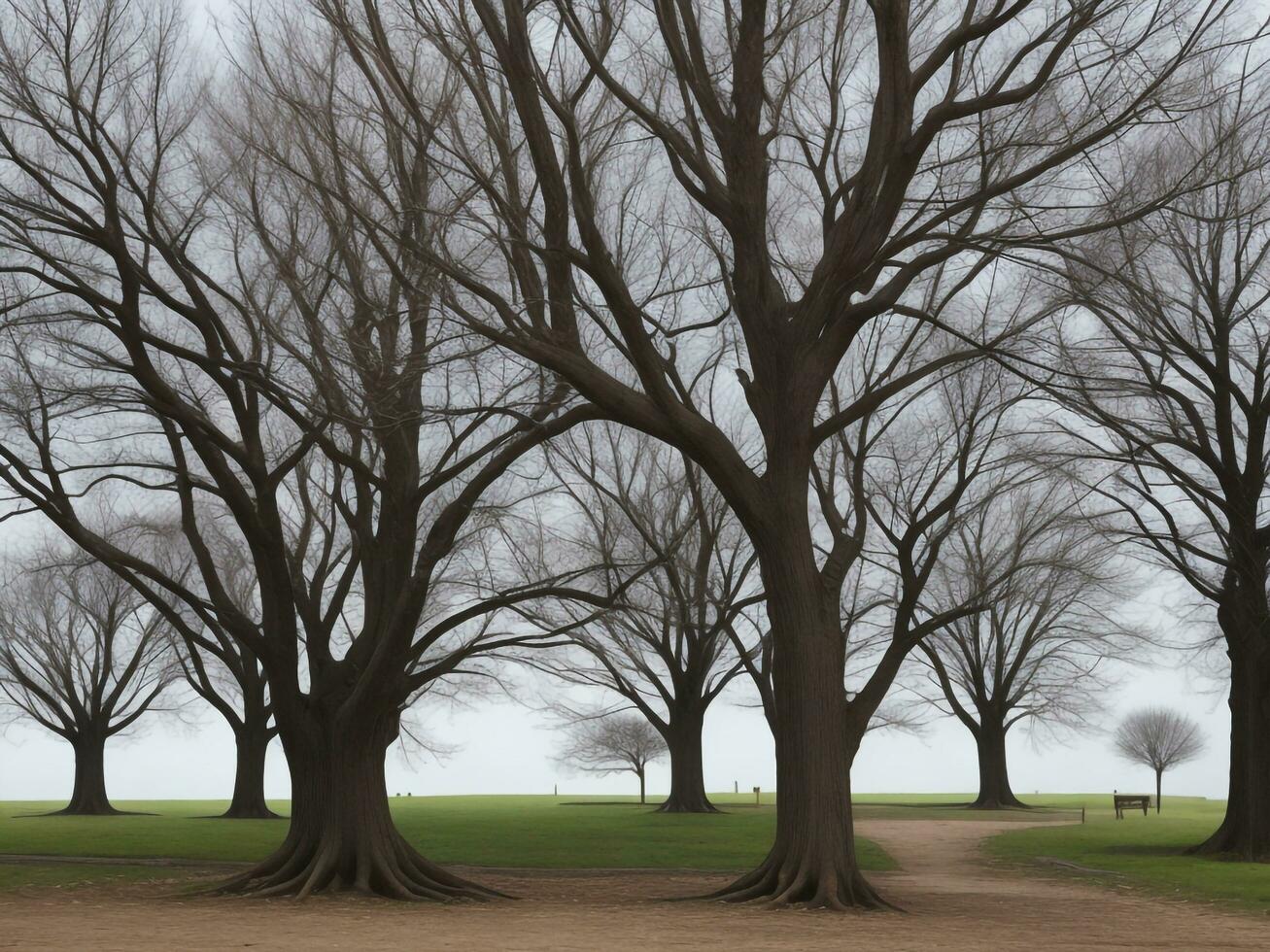 Baum schön schließen oben Bild ai generiert foto